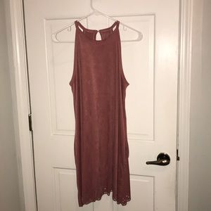 Crushed velvet shift dress
